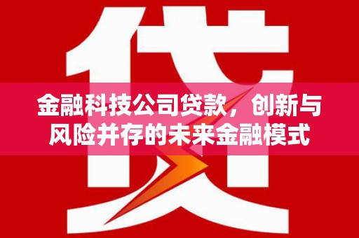 佳木斯金融科技公司贷款，创新与风险并存的未来金融模式