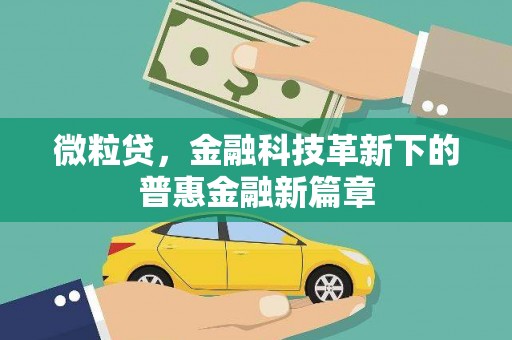 佳木斯微粒贷，金融科技革新下的普惠金融新篇章