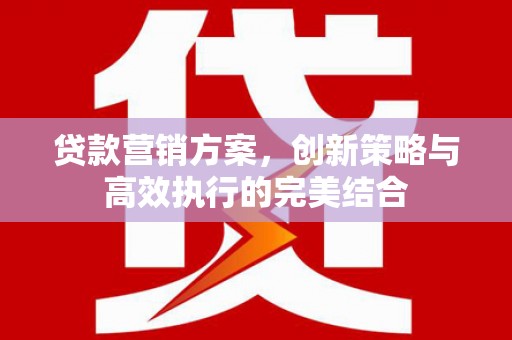 佳木斯贷款营销方案，创新策略与高效执行的完美结合