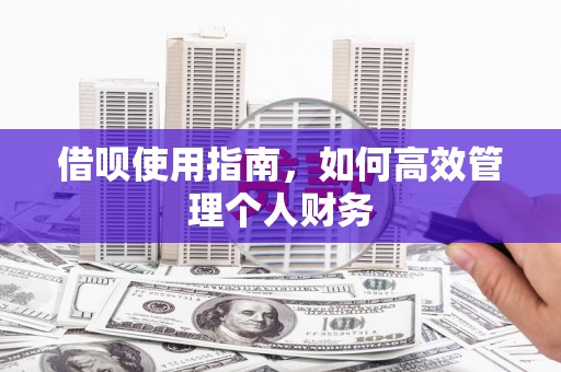 佳木斯借呗使用指南，如何高效管理个人财务