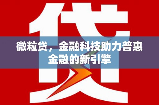 佳木斯微粒贷，金融科技助力普惠金融的新引擎