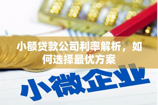 佳木斯小额贷款公司利率解析，如何选择最优方案