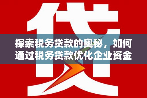 佳木斯探索税务贷款的奥秘，如何通过税务贷款优化企业资金流