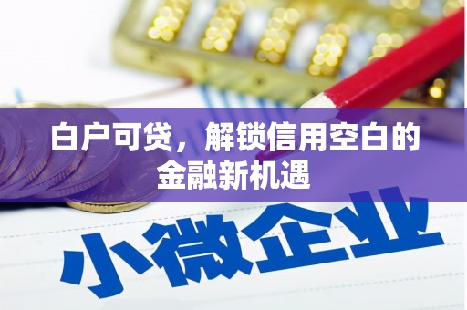佳木斯白户可贷，解锁信用空白的金融新机遇