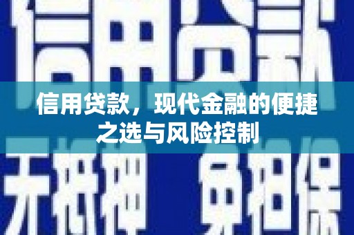 佳木斯信用贷款，现代金融的便捷之选与风险控制