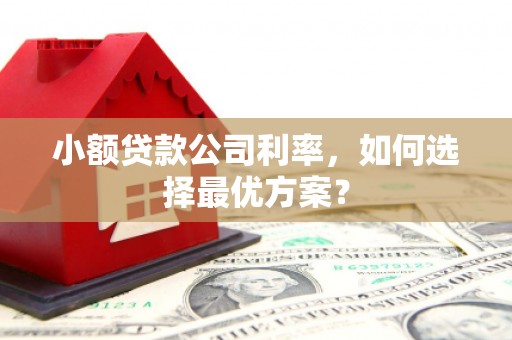佳木斯小额贷款公司利率，如何选择最优方案？