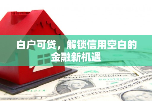 佳木斯白户可贷，解锁信用空白的金融新机遇