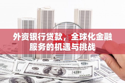 佳木斯外资银行贷款，全球化金融服务的机遇与挑战