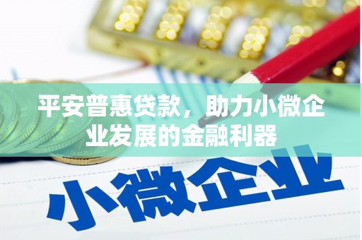 佳木斯平安普惠贷款，助力小微企业发展的金融利器