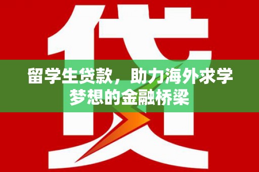 佳木斯留学生贷款，助力海外求学梦想的金融桥梁