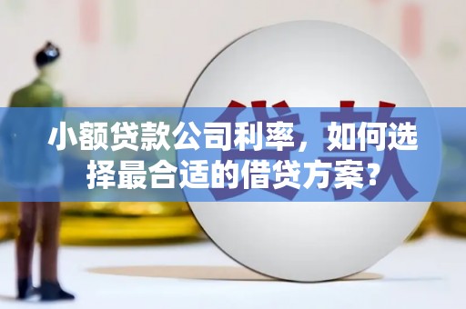 佳木斯小额贷款公司利率，如何选择最合适的借贷方案？