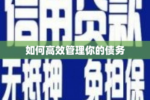 佳木斯如何高效管理你的债务